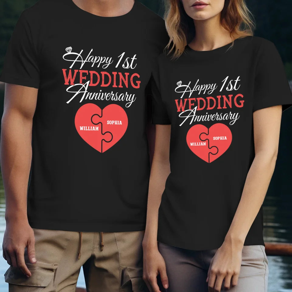 Wishing You A Happy Wedding Anniversary Full Of Joy - Personalized Gifts For Couples - Unisex T-Shirt