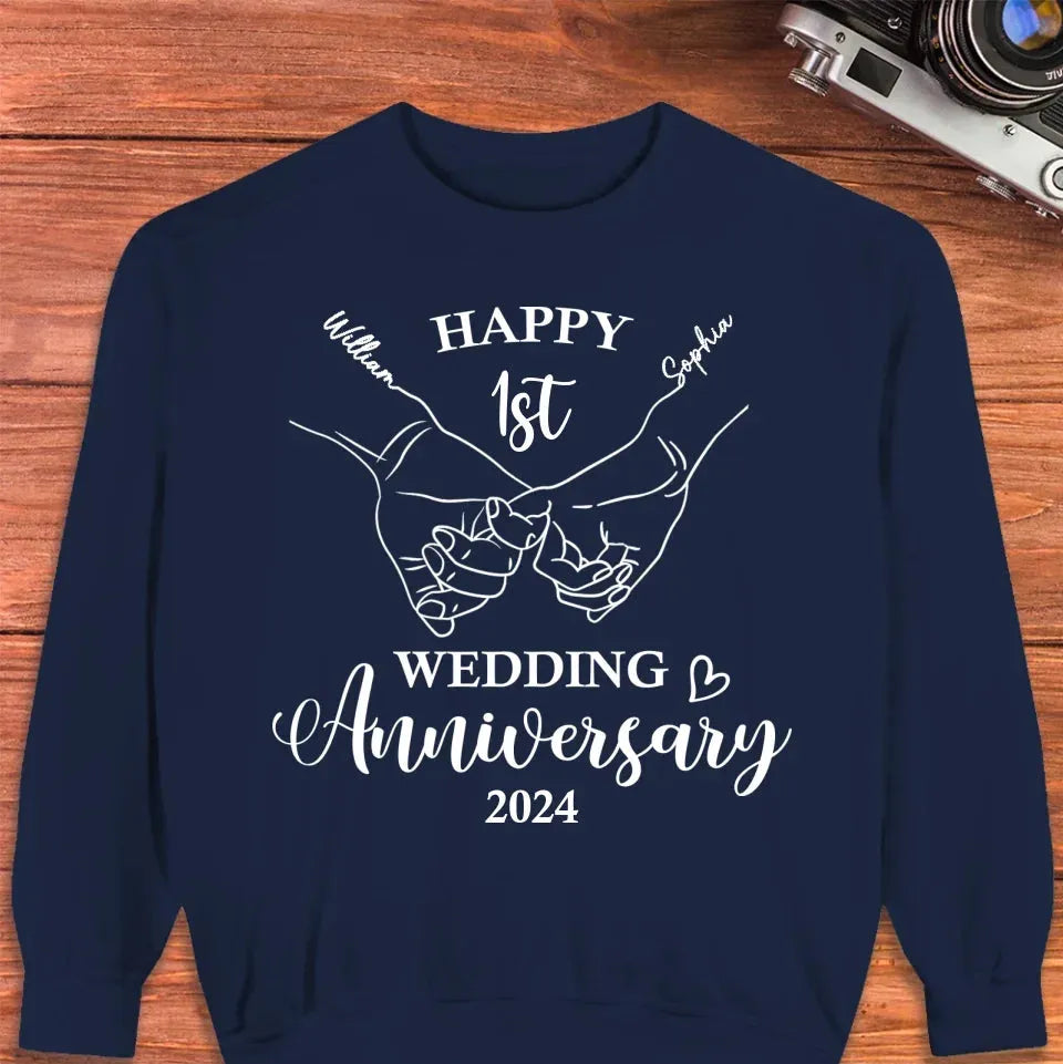 Happy Wedding Anniversary: Celebrating Endless Love - Personalized Gifts For Couples - Unisex Sweater