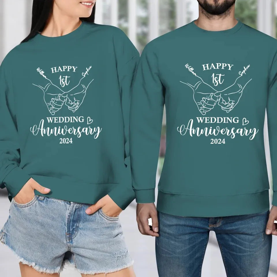 Happy Wedding Anniversary: Celebrating Endless Love - Personalized Gifts For Couples - Unisex Sweater