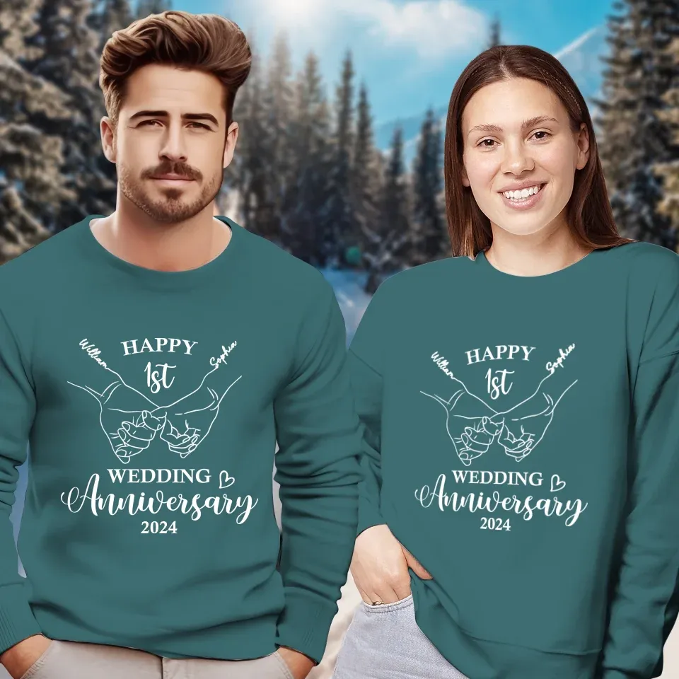 Happy Wedding Anniversary: Celebrating Endless Love - Personalized Gifts For Couples - Unisex Sweater