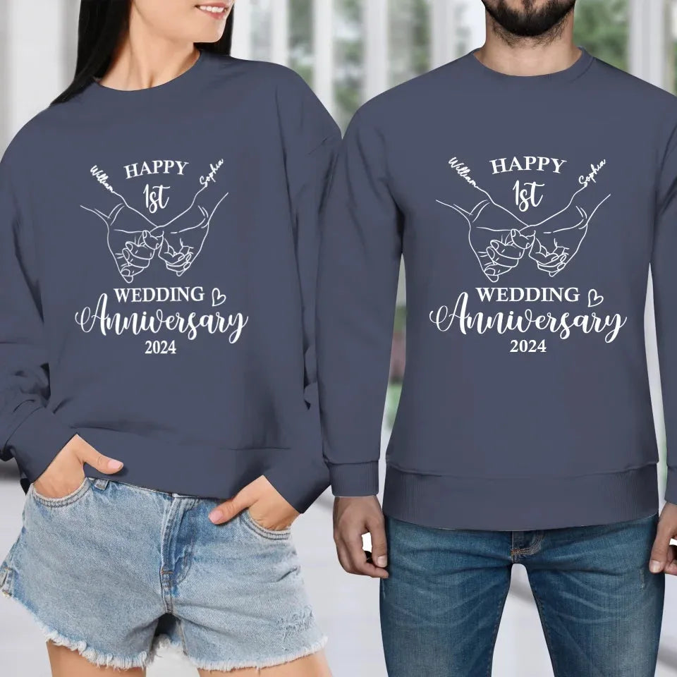 Happy Wedding Anniversary: Celebrating Endless Love - Personalized Gifts For Couples - Unisex Sweater