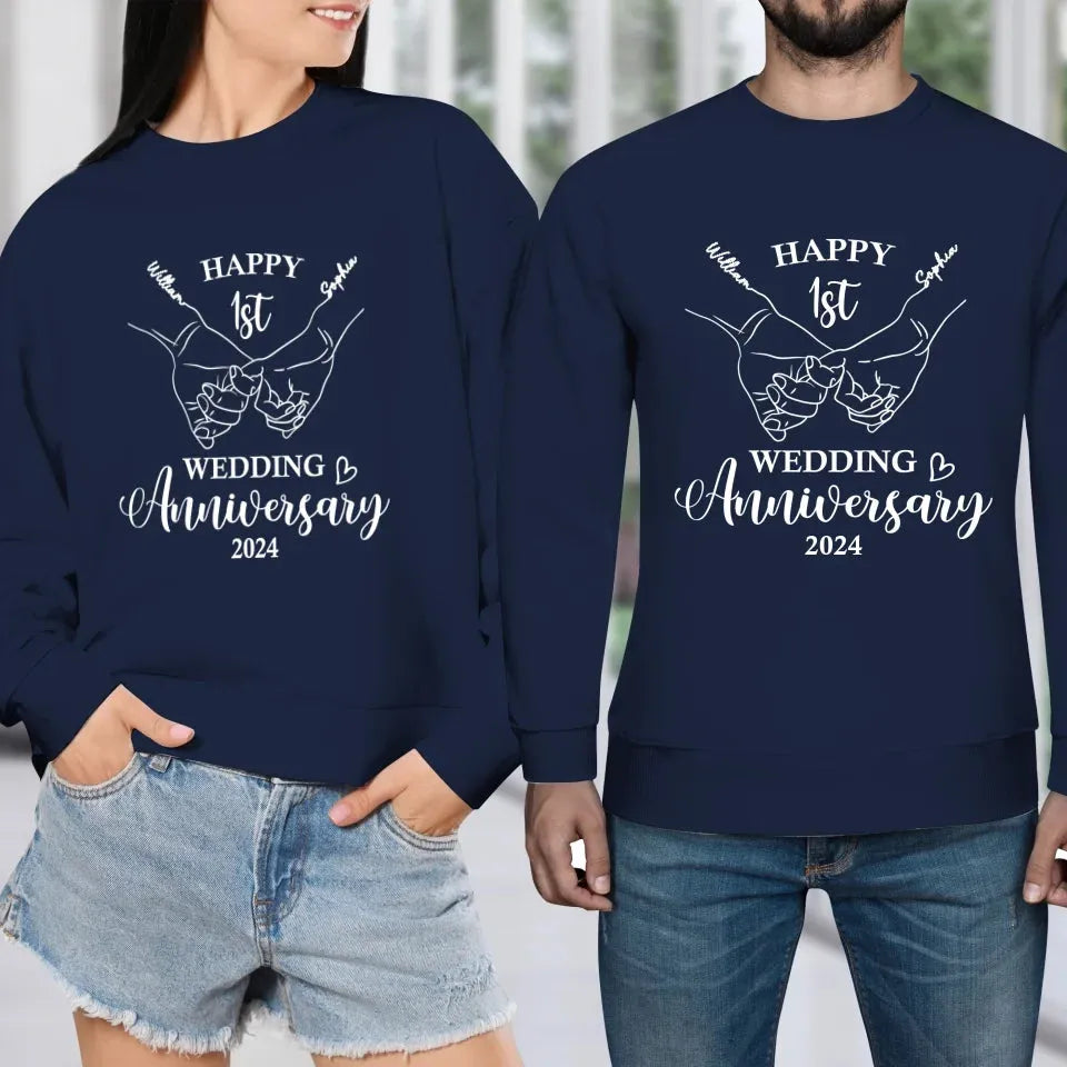 Happy Wedding Anniversary: Celebrating Endless Love - Personalized Gifts For Couples - Unisex Sweater