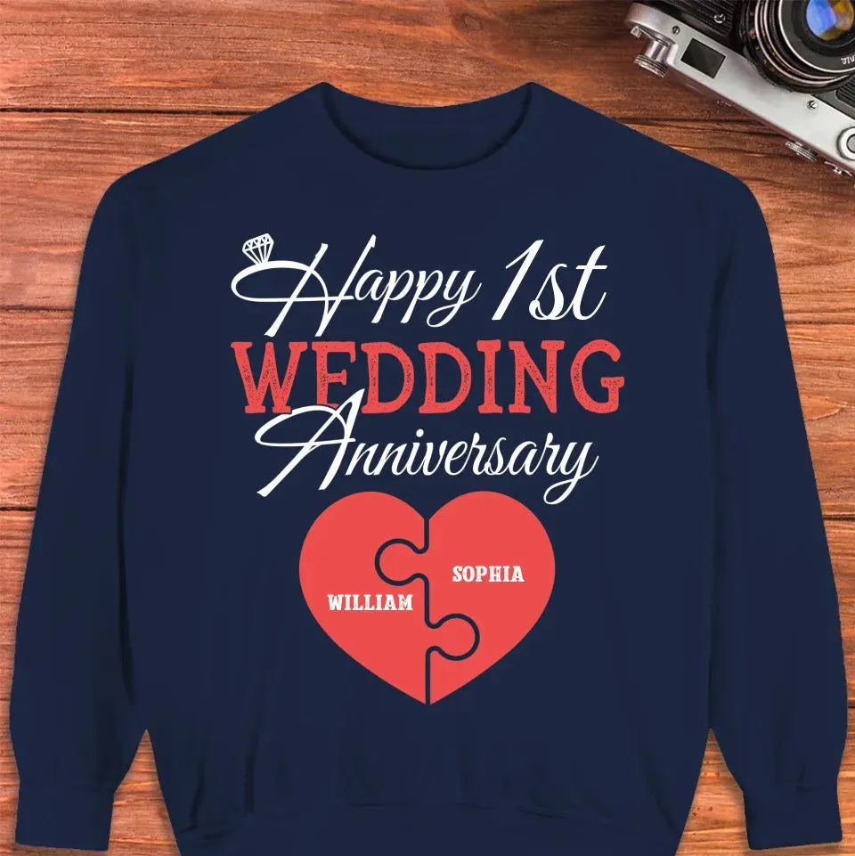 Wishing You A Happy Wedding Anniversary Full Of Joy - Personalized Gifts For Couples - Unisex Sweater