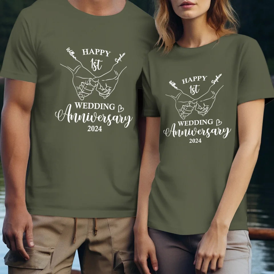 Happy Wedding Anniversary: Celebrating Endless Love - Personalized Gifts For Couples - Unisex T-Shirt