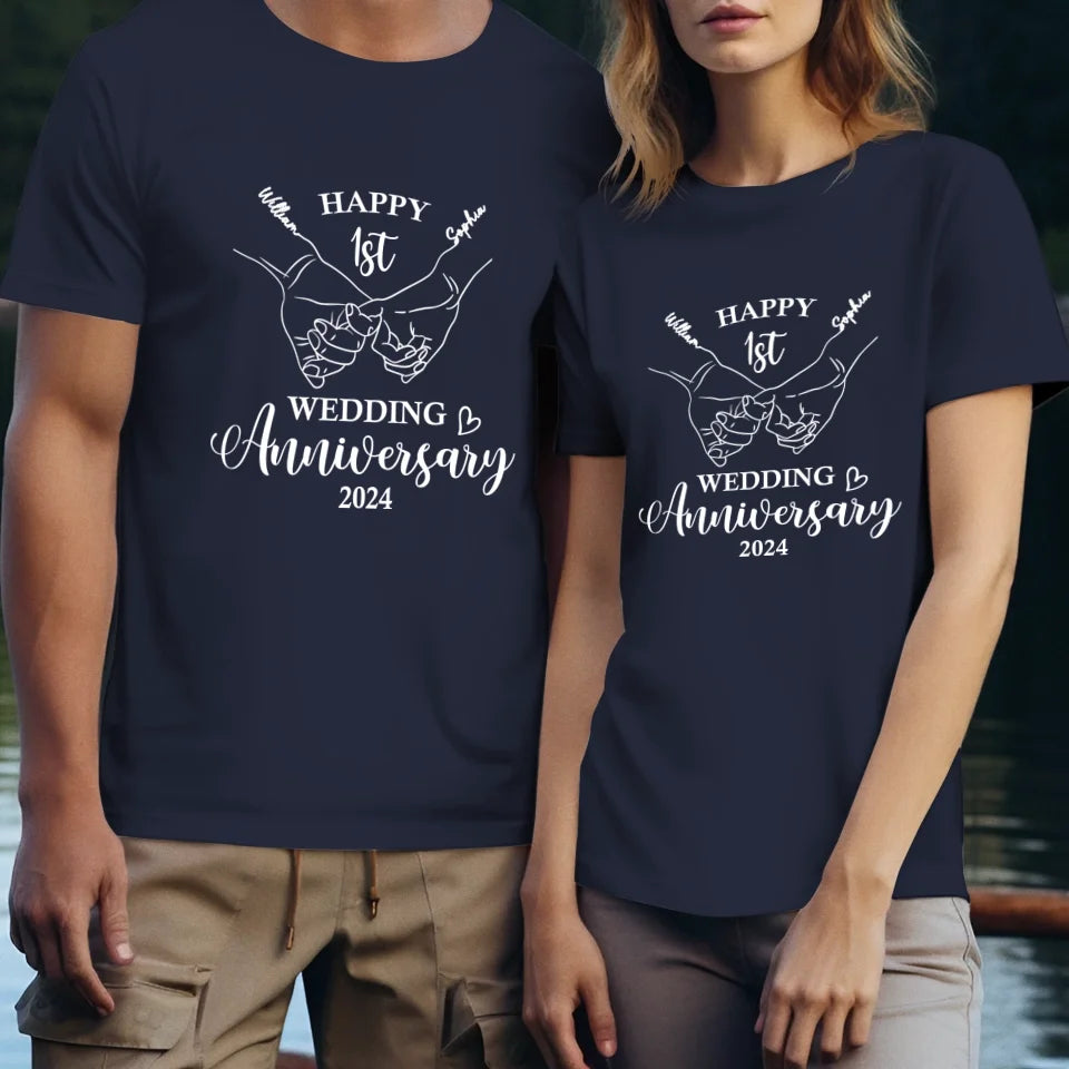 Happy Wedding Anniversary: Celebrating Endless Love - Personalized Gifts For Couples - Unisex T-Shirt