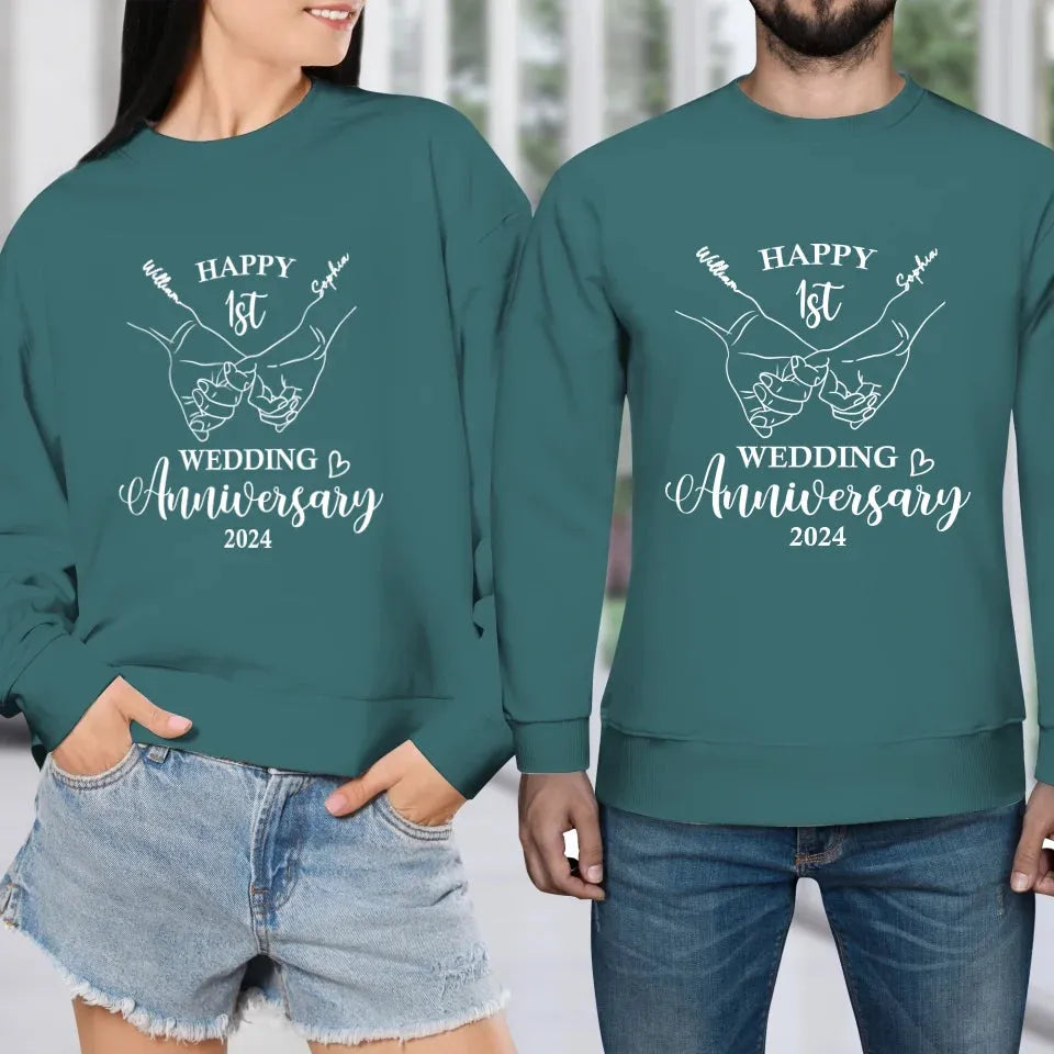 Happy Wedding Anniversary: Celebrating Endless Love - Personalized Gifts For Couples - Unisex Sweater