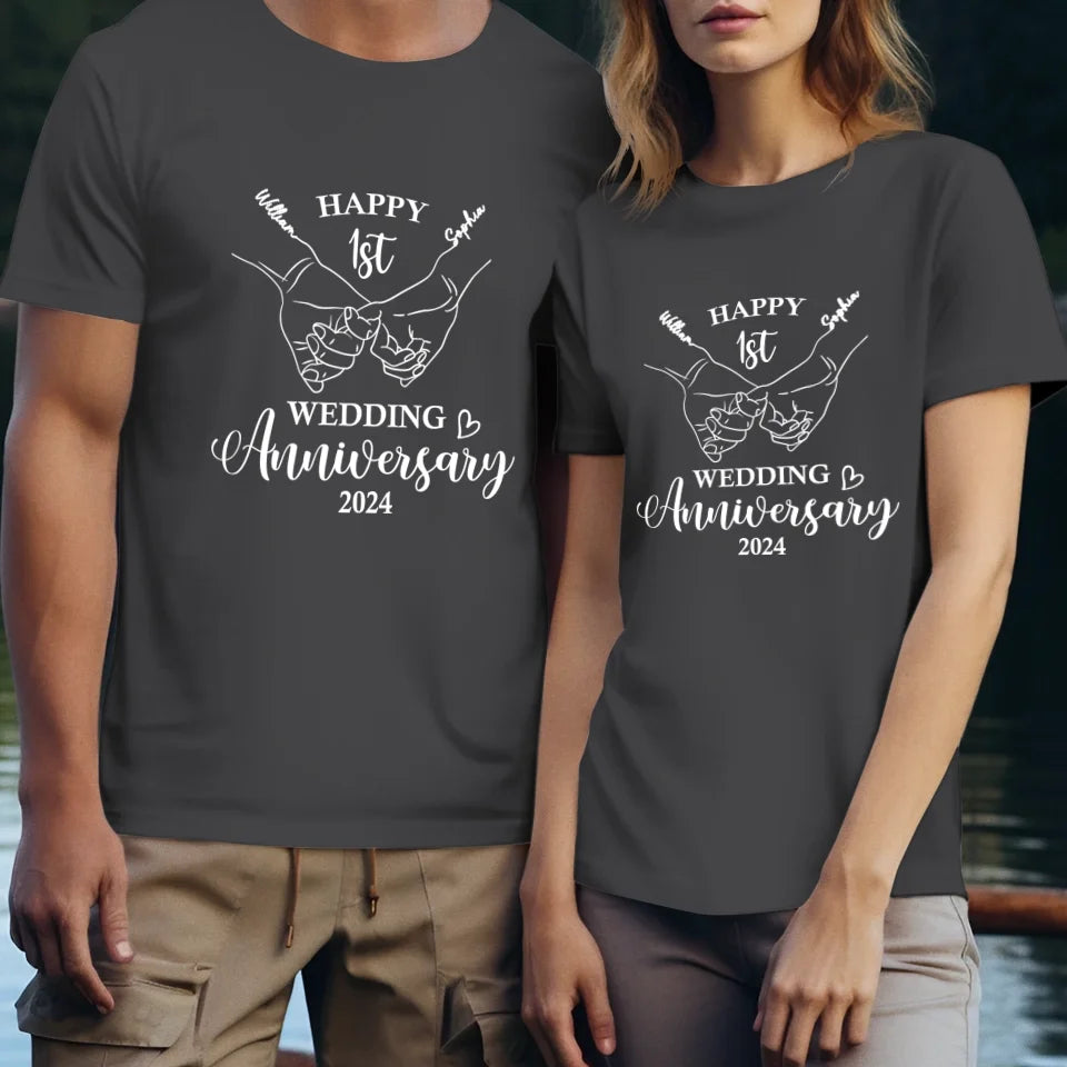 Happy Wedding Anniversary: Celebrating Endless Love - Personalized Gifts For Couples - Unisex T-Shirt