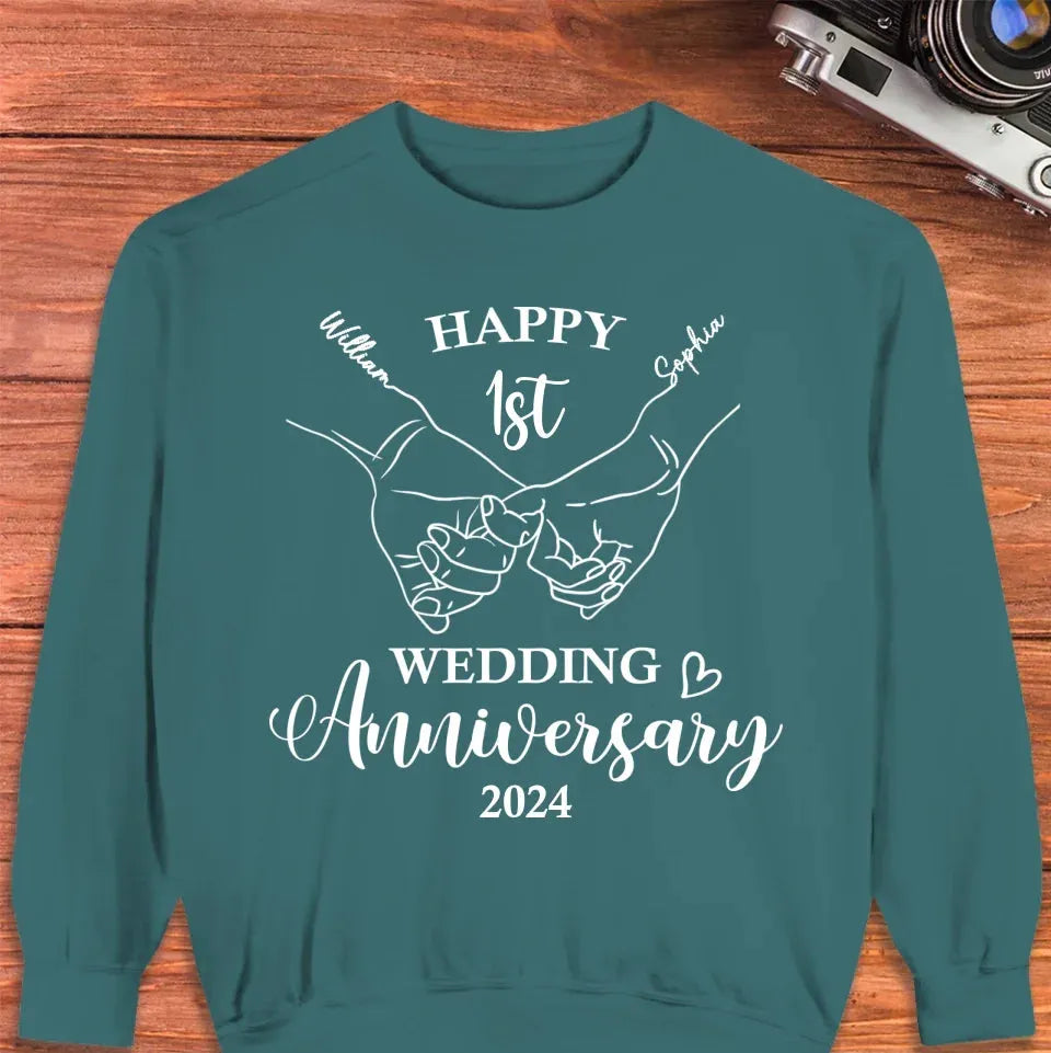 Happy Wedding Anniversary: Celebrating Endless Love - Personalized Gifts For Couples - Unisex Sweater