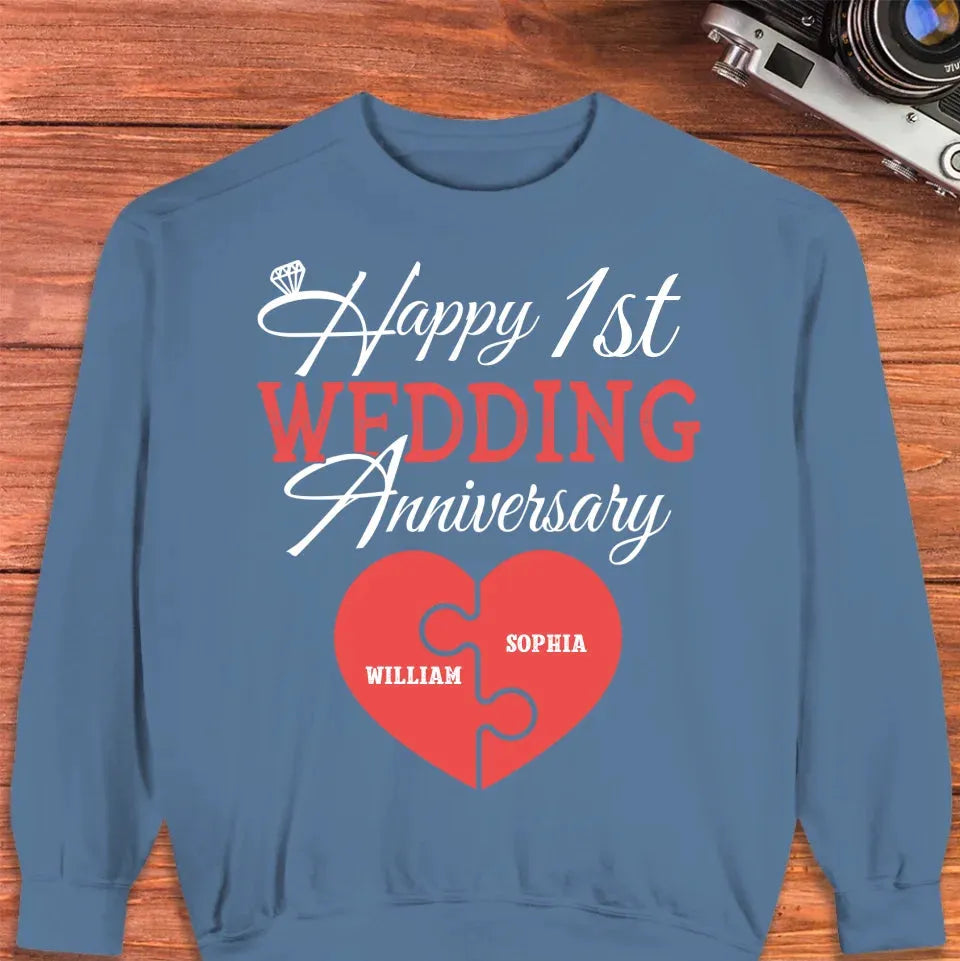 Wishing You A Happy Wedding Anniversary Full Of Joy - Personalized Gifts For Couples - Unisex Sweater