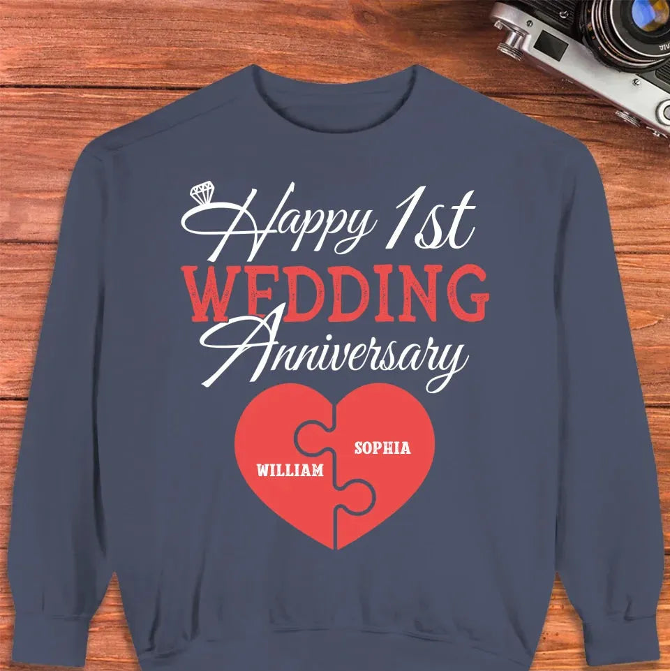 Wishing You A Happy Wedding Anniversary Full Of Joy - Personalized Gifts For Couples - Unisex Sweater