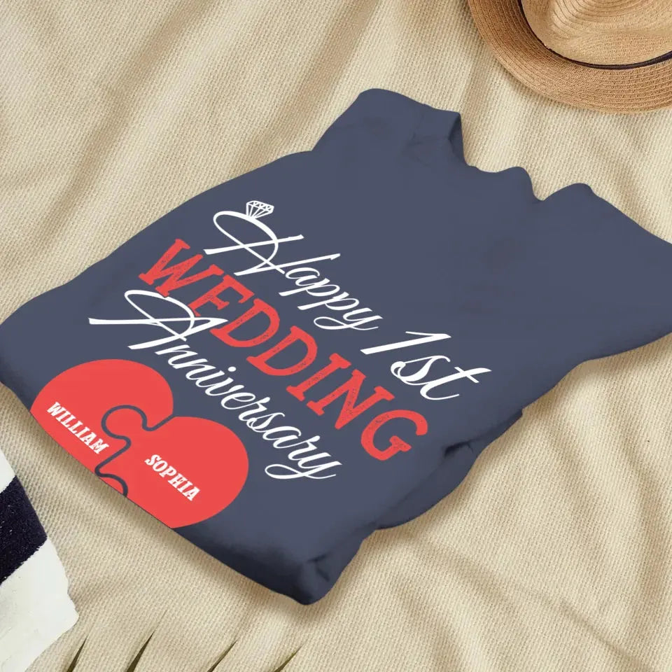 Wishing You A Happy Wedding Anniversary Full Of Joy - Personalized Gifts For Couples - Unisex Sweater