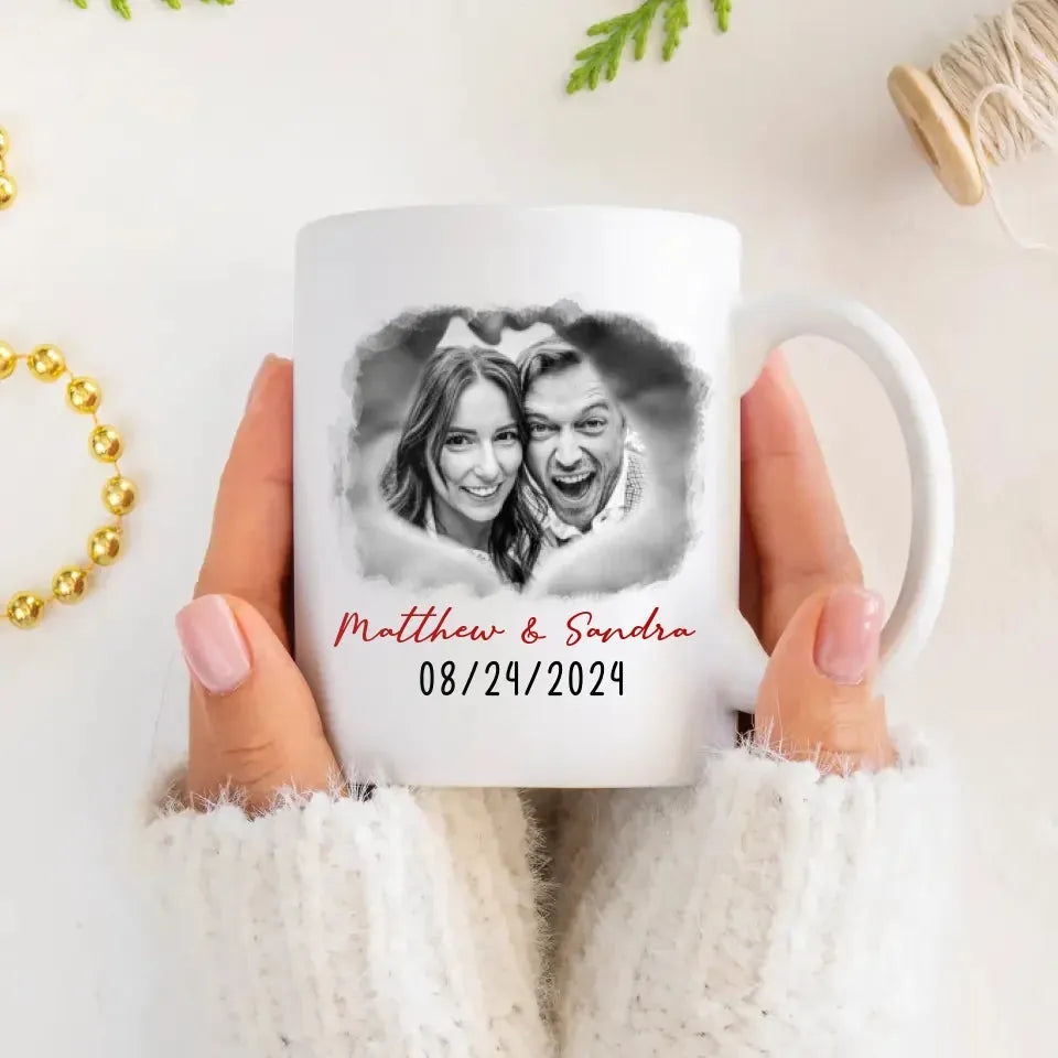 I Met You, I Liked You, Pinky Promise Sketch Style - Personalized Gifts For Couples - Mug