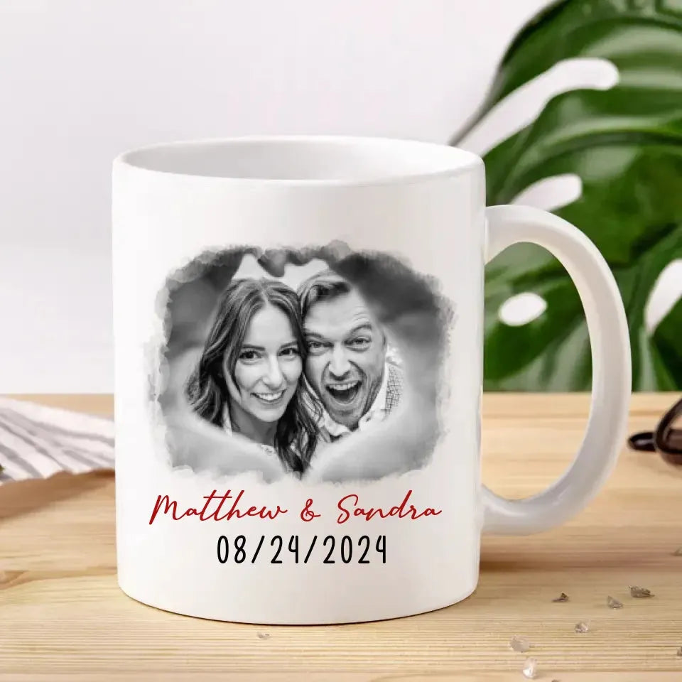 I Met You, I Liked You, Pinky Promise Sketch Style - Personalized Gifts For Couples - Mug