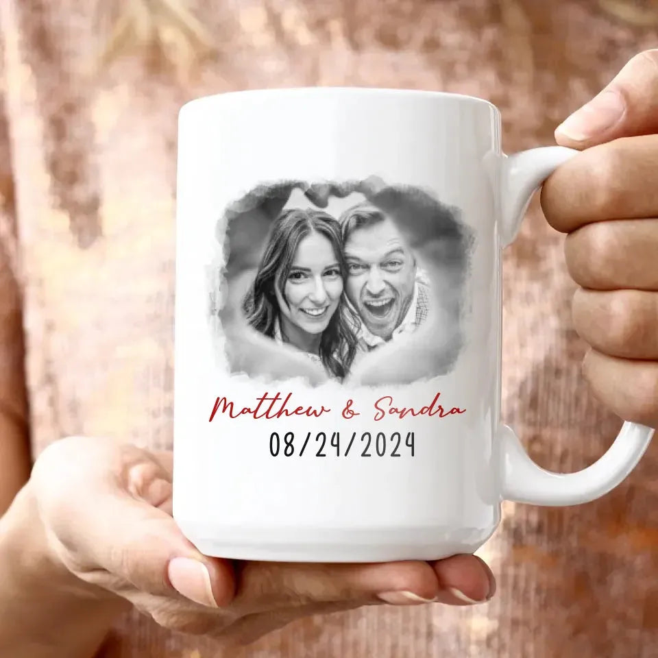 I Met You, I Liked You, Pinky Promise Sketch Style - Personalized Gifts For Couples - Mug