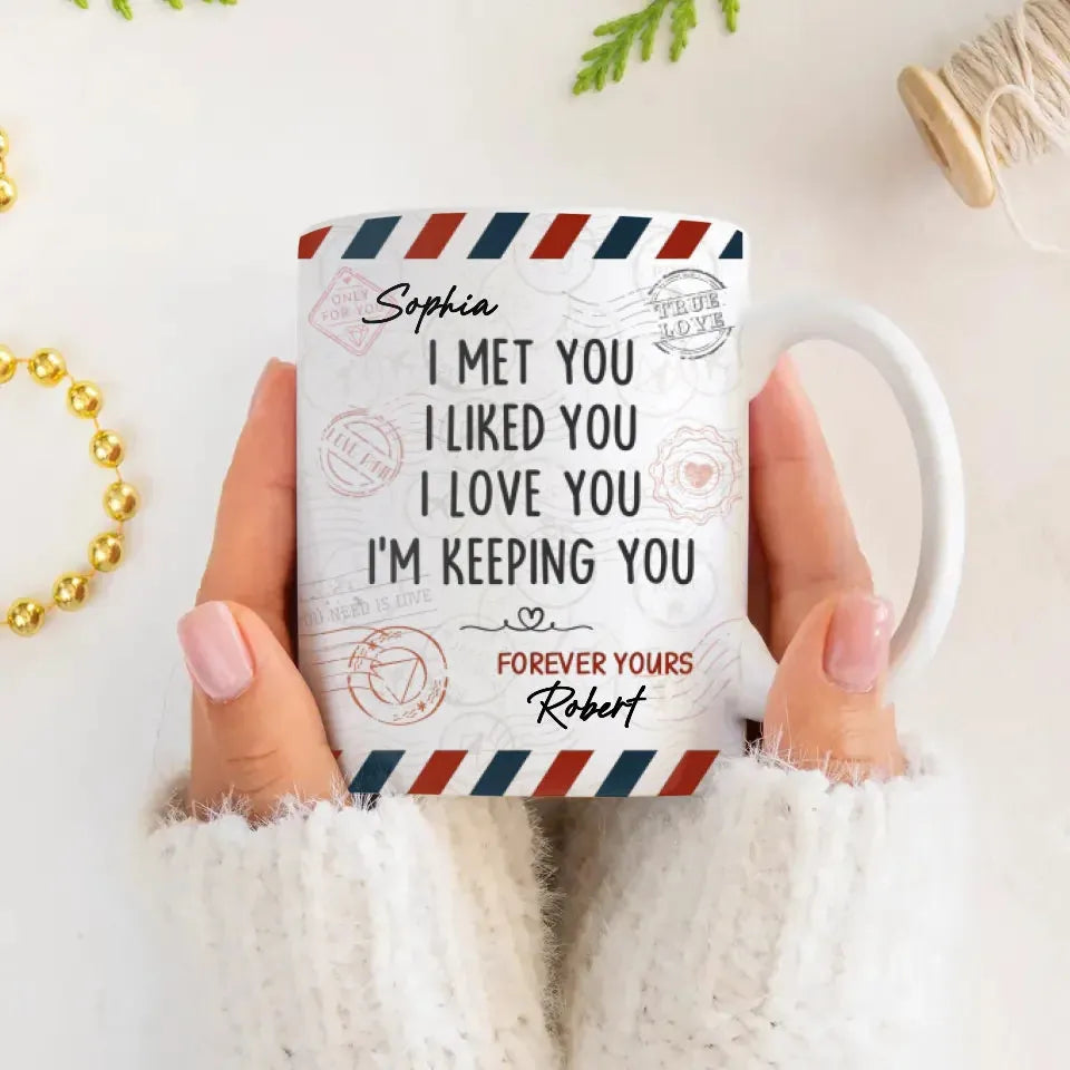 From Meeting To Forever: A Journey Of Love And Devotion - Personalized Gifts For Couples - Mug