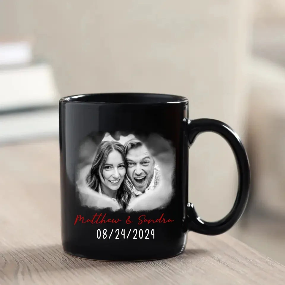 I Met You, I Liked You, Pinky Promise Sketch Style - Personalized Gifts For Couples - Mug