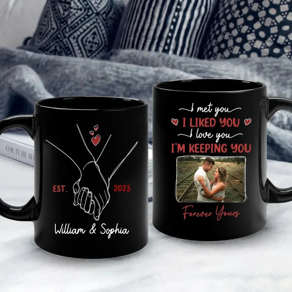 I Met You, I Loved You, And Will Keep You Forever - Personalized Gifts For Couples - Mug