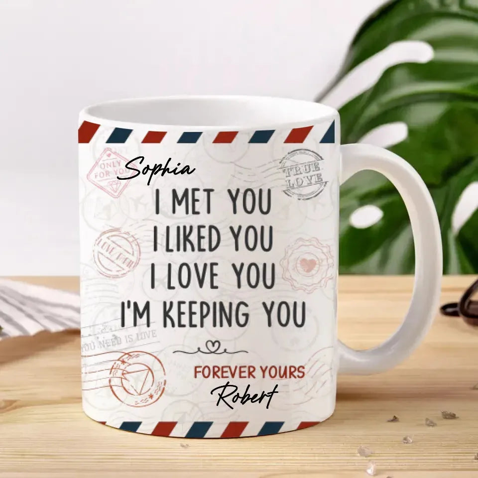 From Meeting To Forever: A Journey Of Love And Devotion - Personalized Gifts For Couples - Mug