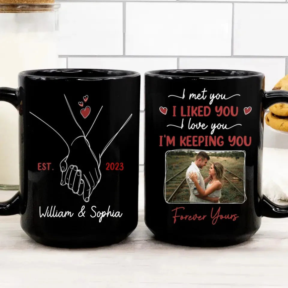 I Met You, I Loved You, And Will Keep You Forever - Personalized Gifts For Couples - Mug