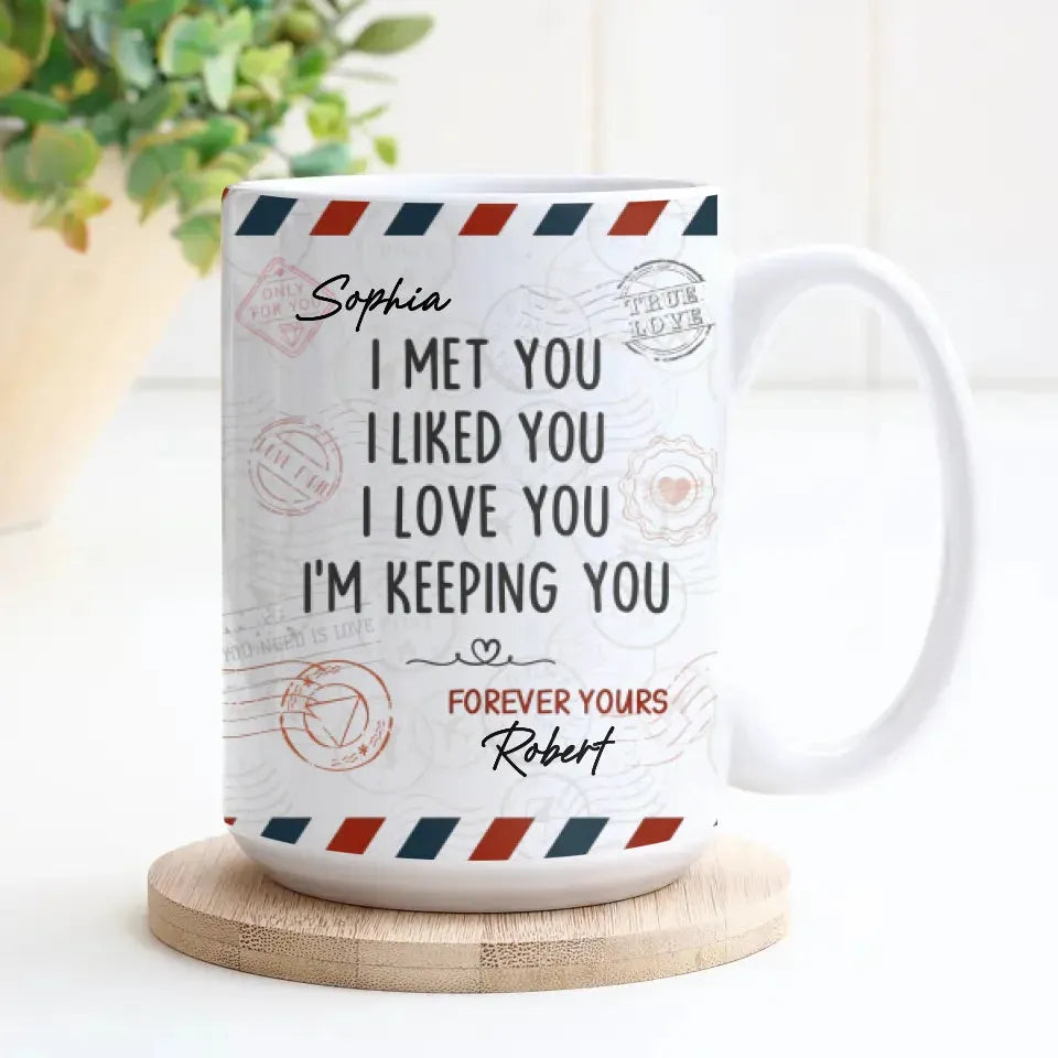 From Meeting To Forever: A Journey Of Love And Devotion - Personalized Gifts For Couples - Mug