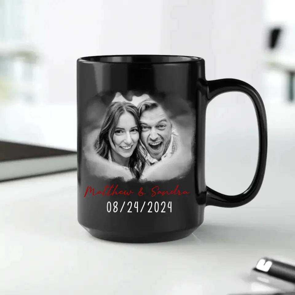 I Met You, I Liked You, Pinky Promise Sketch Style - Personalized Gifts For Couples - Mug