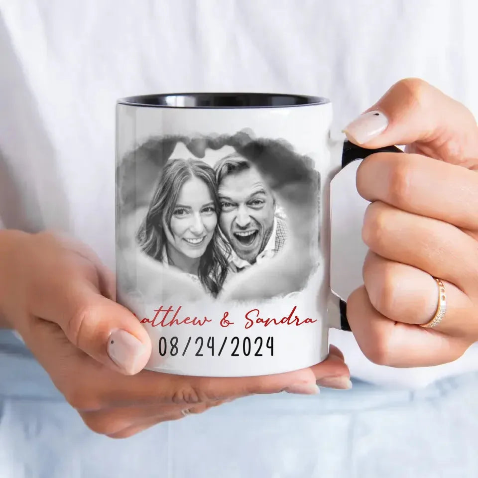 I Met You, I Liked You, Pinky Promise Sketch Style - Personalized Gifts For Couples - Mug