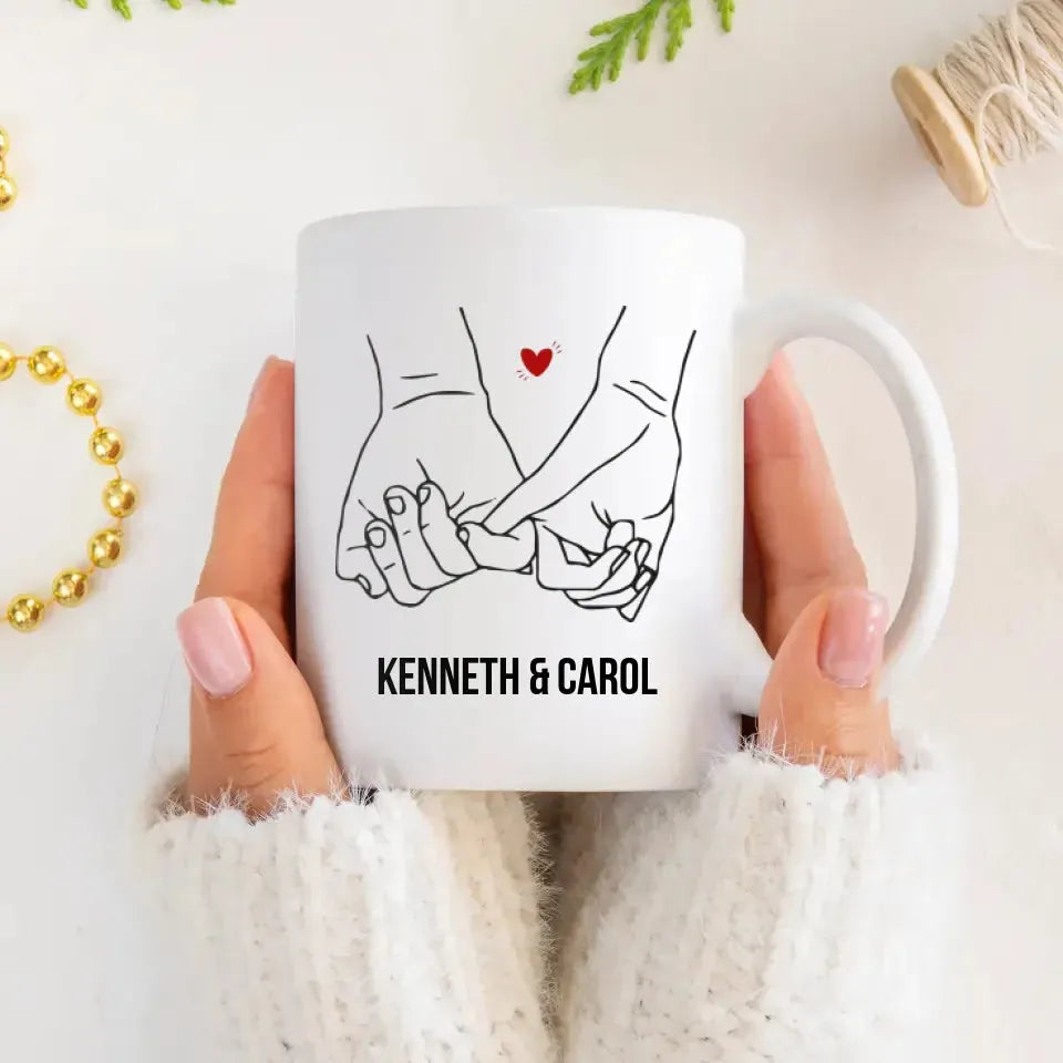 I Met You, I Liked You, Hugging Couple Sketch Style - Personalized Gifts For Couples - Mug