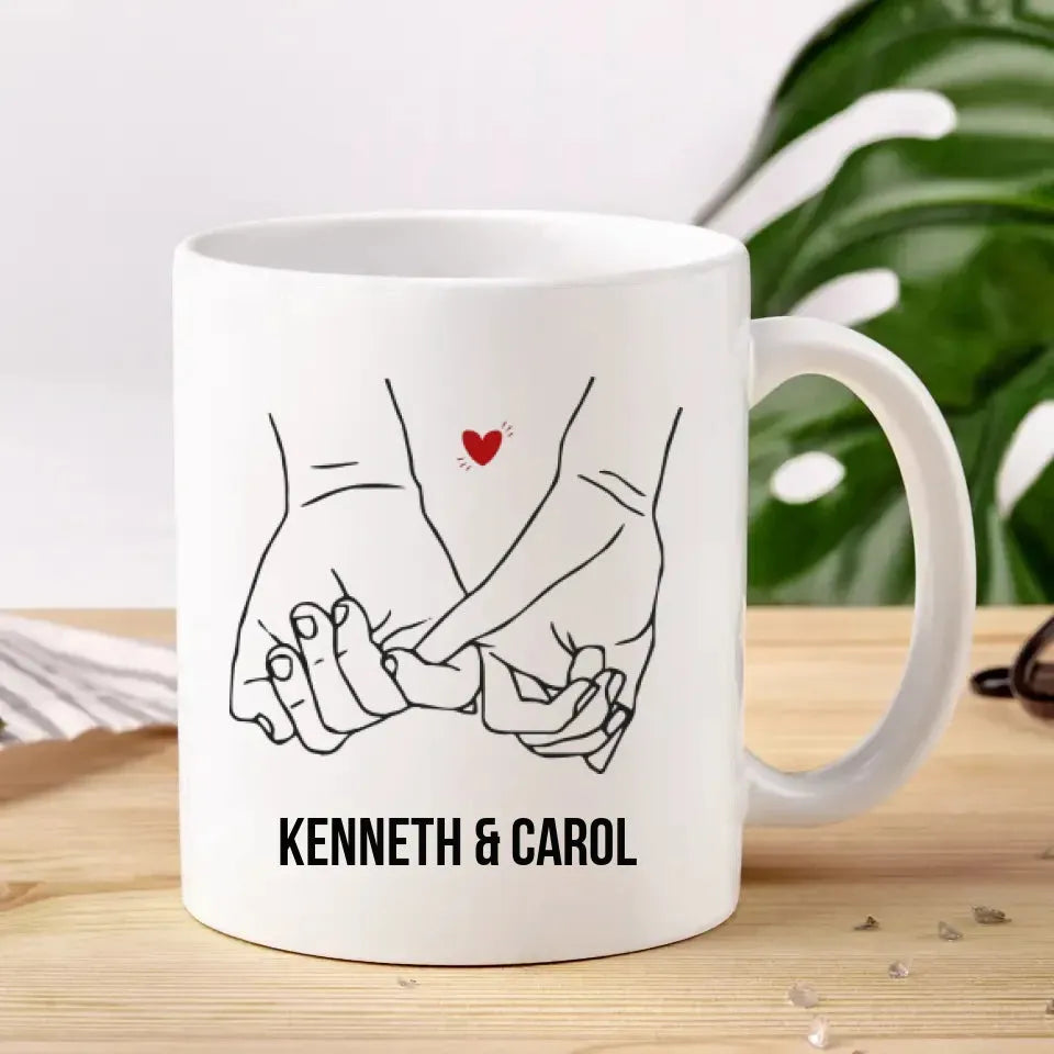 I Met You, I Liked You, Hugging Couple Sketch Style - Personalized Gifts For Couples - Mug