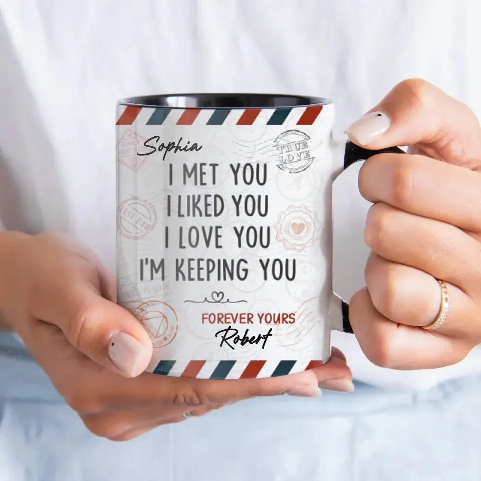 From Meeting To Forever: A Journey Of Love And Devotion - Personalized Gifts For Couples - Mug