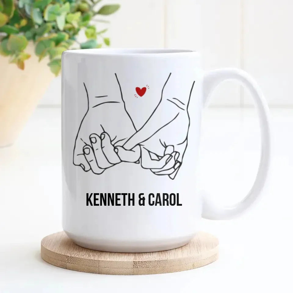 I Met You, I Liked You, Hugging Couple Sketch Style - Personalized Gifts For Couples - Mug