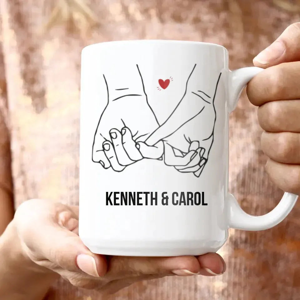 I Met You, I Liked You, Hugging Couple Sketch Style - Personalized Gifts For Couples - Mug