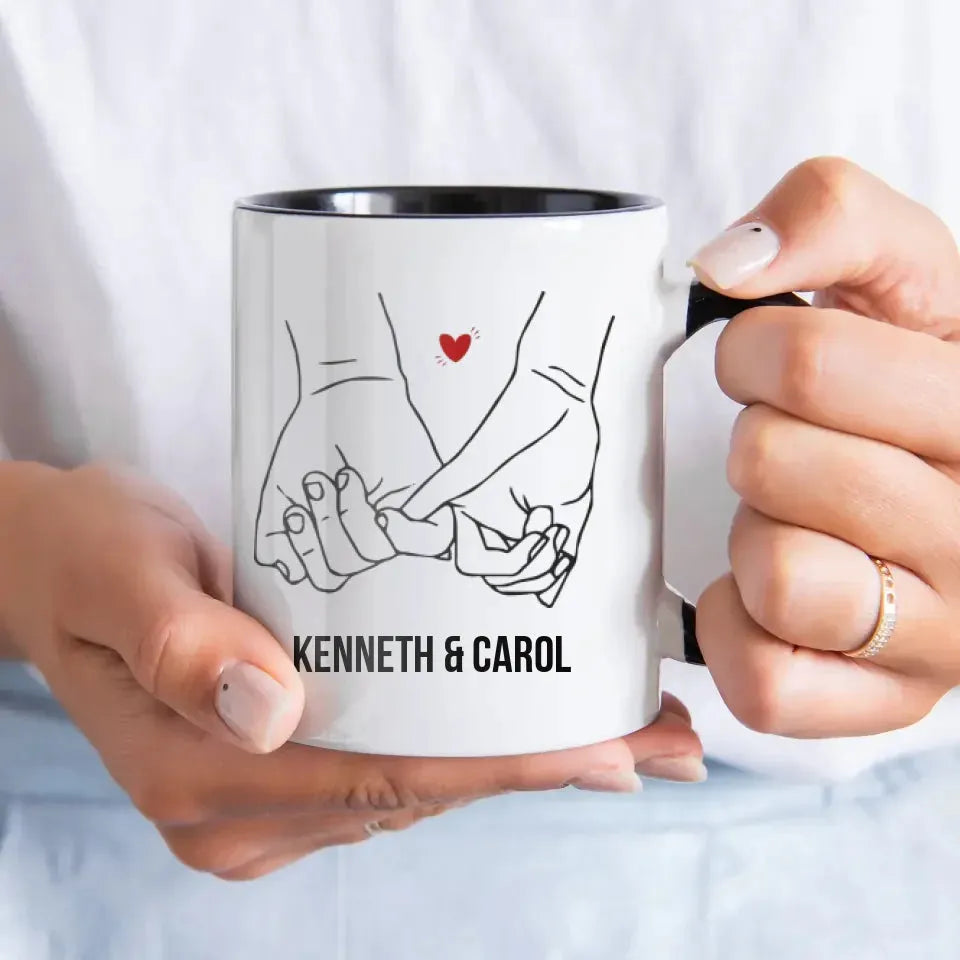 I Met You, I Liked You, Hugging Couple Sketch Style - Personalized Gifts For Couples - Mug