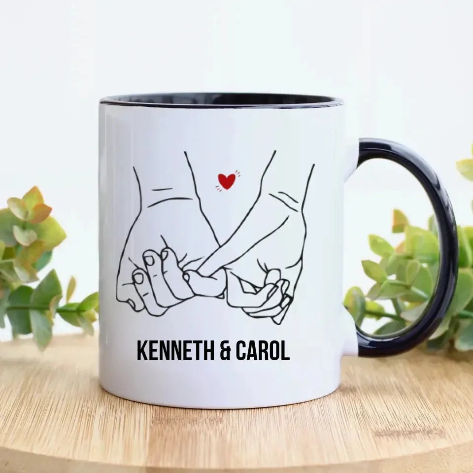 I Met You, I Liked You, Hugging Couple Sketch Style - Personalized Gifts For Couples - Mug