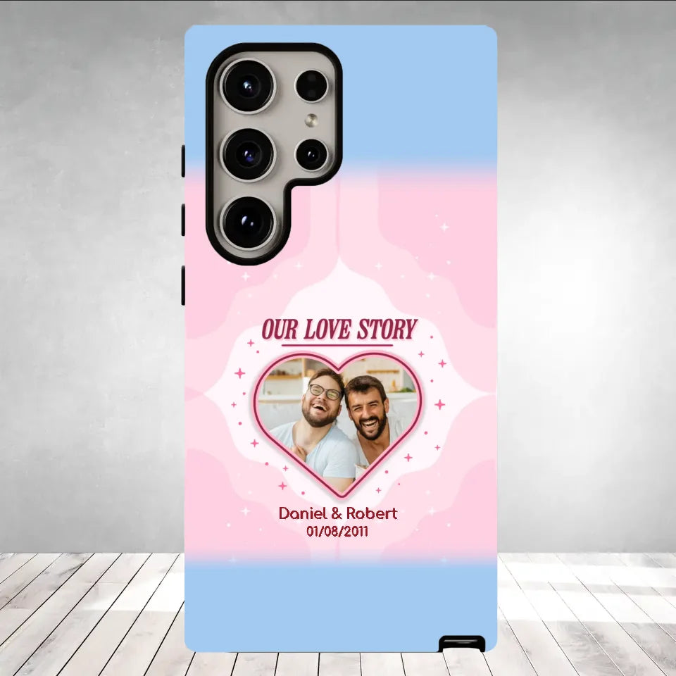 Our Love Story Our Treasure - Personalized Gifts For Couples - Samsung Tough Phone Case