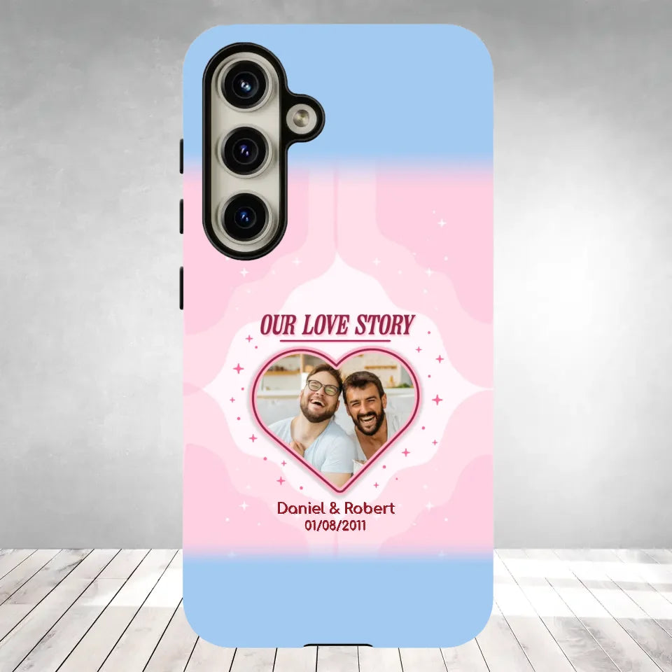 Our Love Story Our Treasure - Personalized Gifts For Couples - Samsung Tough Phone Case