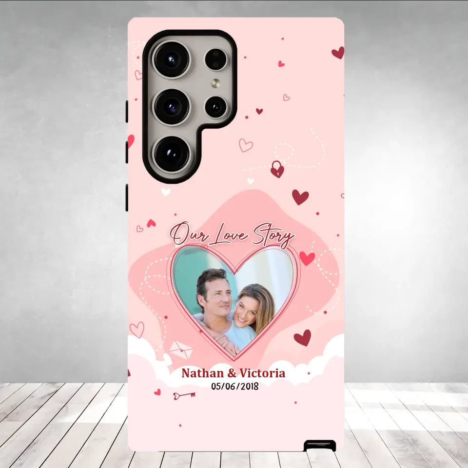 Our Love Story Till The Last Day - Personalized Gifts For Couples - Samsung Tough Phone Case