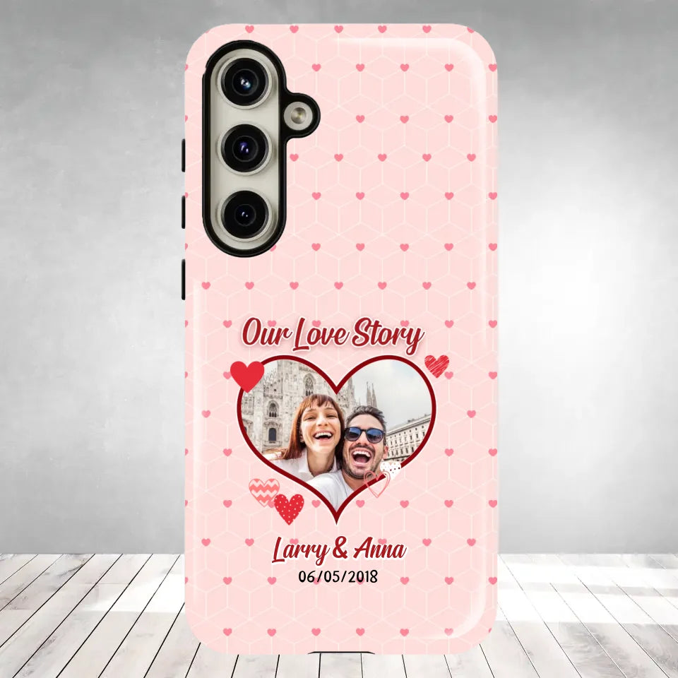 Our Love Story In Lively Life - Personalized Gifts For Couples - Samsung Tough Phone Case