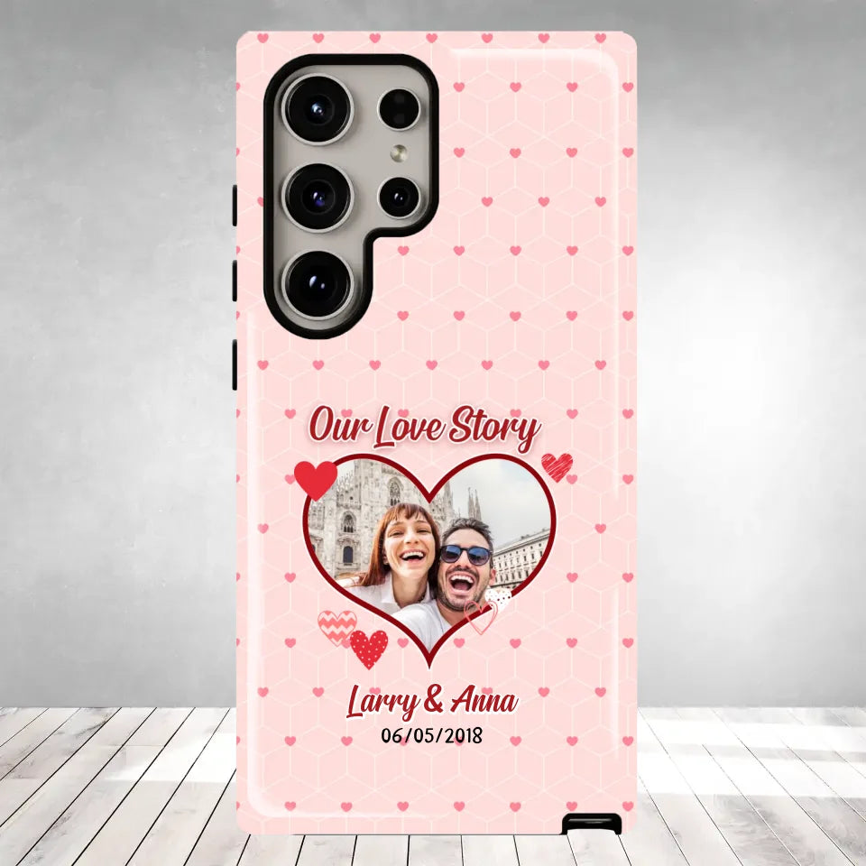 Our Love Story In Lively Life - Personalized Gifts For Couples - Samsung Tough Phone Case