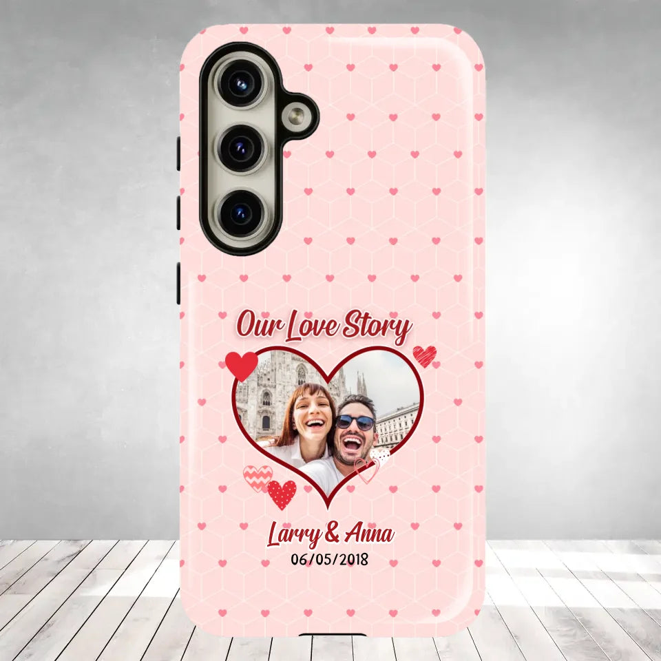 Our Love Story In Lively Life - Personalized Gifts For Couples - Samsung Tough Phone Case