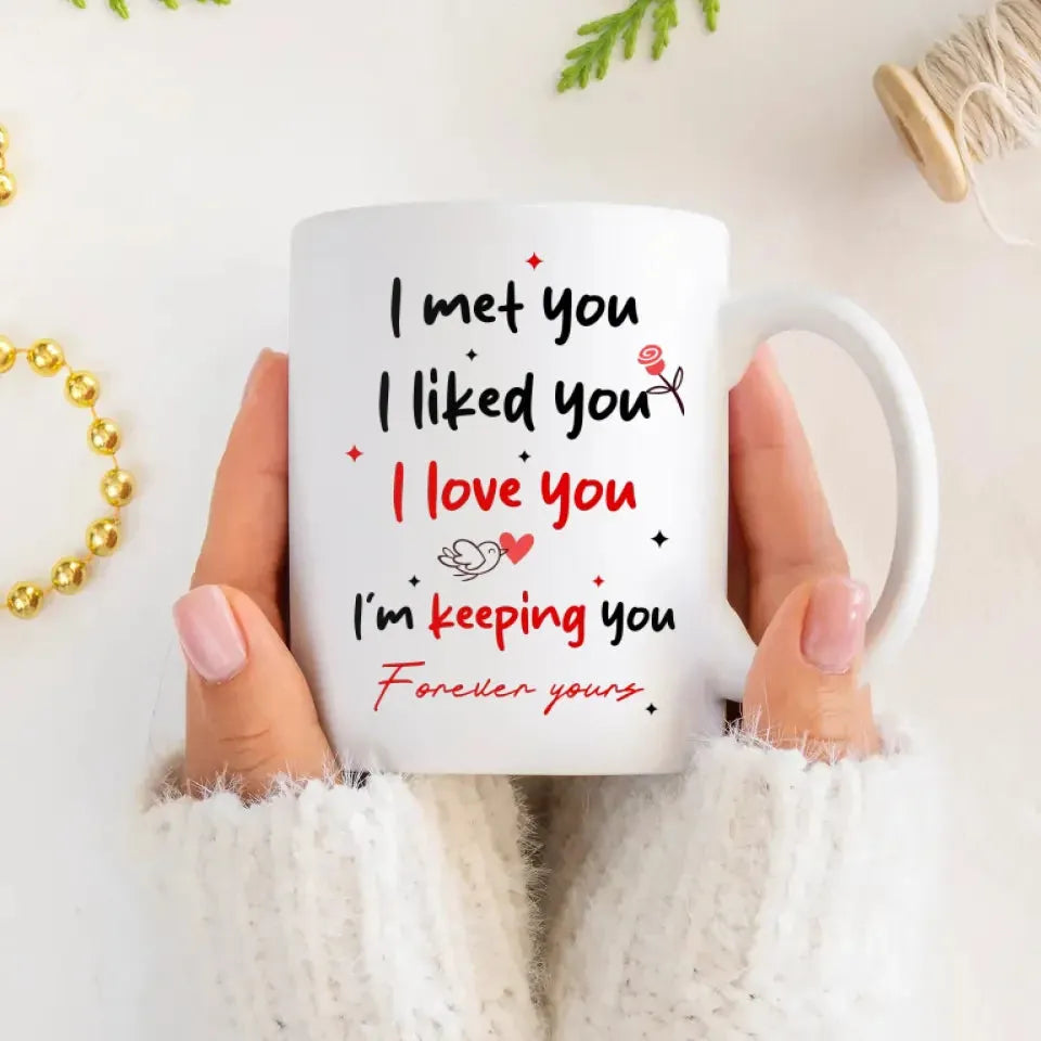 I Met You, I Liked You, I Love You, Travel Style - Personalized Gifts For Couples - Mug