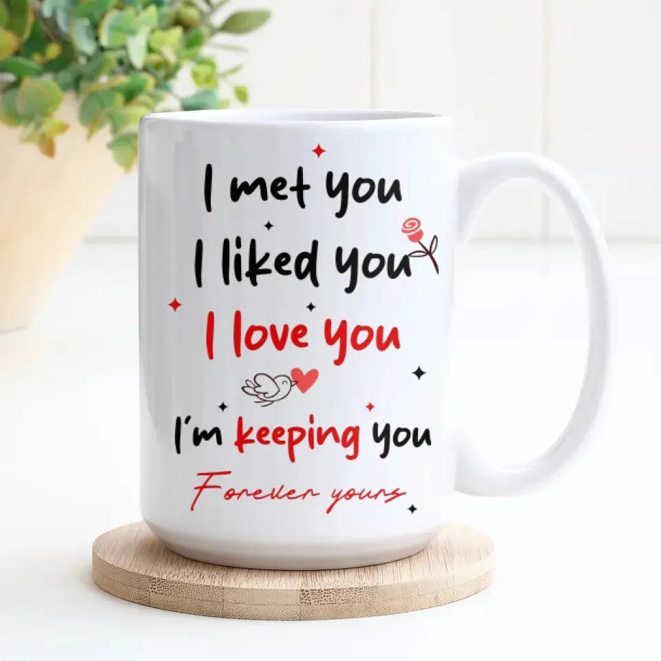 I Met You, I Liked You, I Love You, Travel Style - Personalized Gifts For Couples - Mug