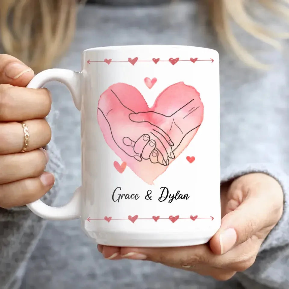 I Met You, I Liked You, I Love You, Water Color Style - Personalized Gifts For Couples - Mug