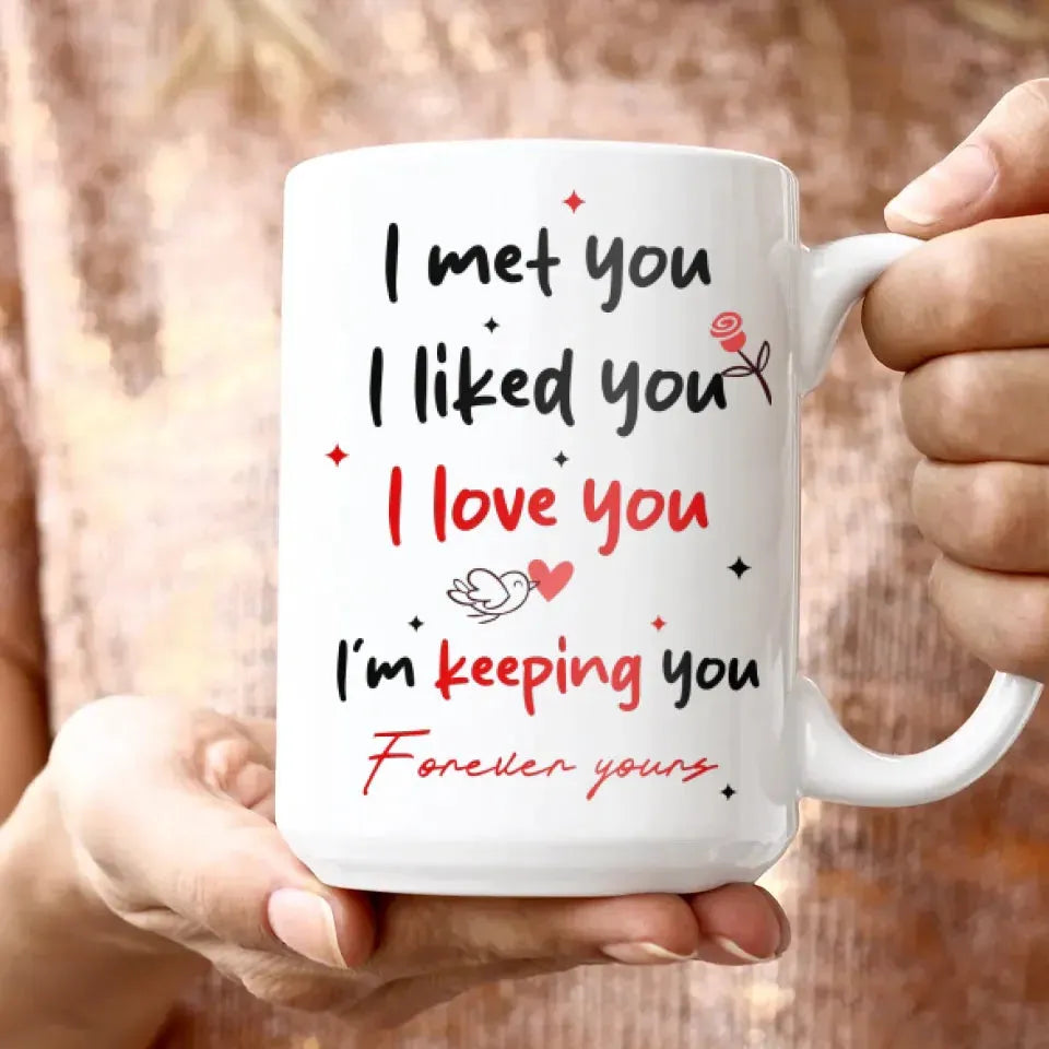 I Met You, I Liked You, I Love You, Travel Style - Personalized Gifts For Couples - Mug