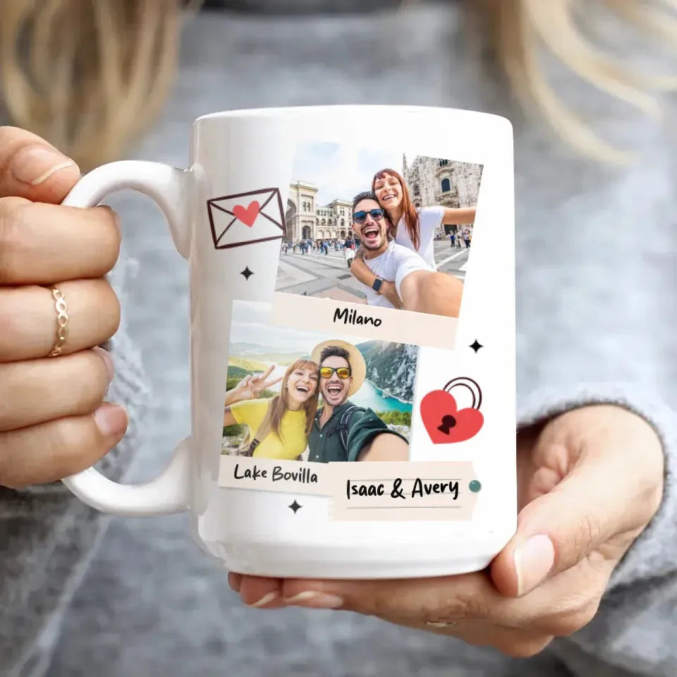 I Met You, I Liked You, I Love You, Travel Style - Personalized Gifts For Couples - Mug