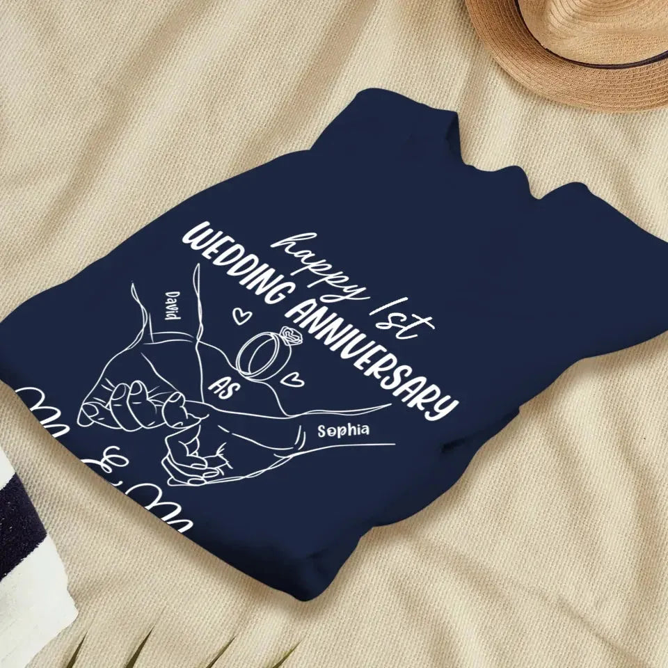 Wishing A Beautiful And Happy Wedding Anniversary - Personalized Gifts For Couples - Unisex Sweater