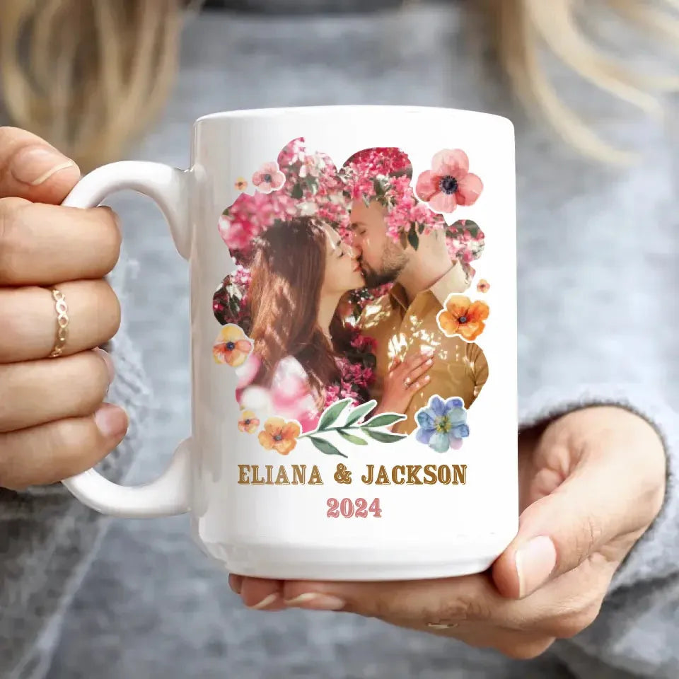 I Met You, I Liked You, I Love You, Flower Style - Personalized Gifts For Couples - Mug