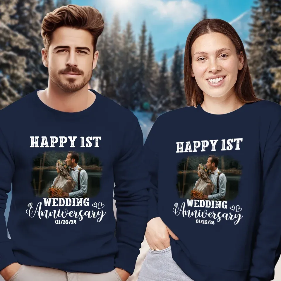 Happy Wedding Anniversary: Love That Grows Stronger - Personalized Gifts For Couples - Unisex Sweater