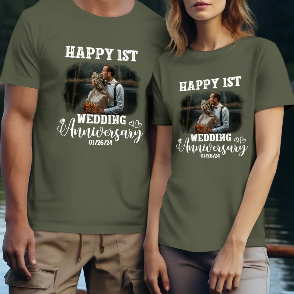 Happy Wedding Anniversary: Love That Grows Stronger - Personalized Gifts For Couples - Unisex T-Shirt