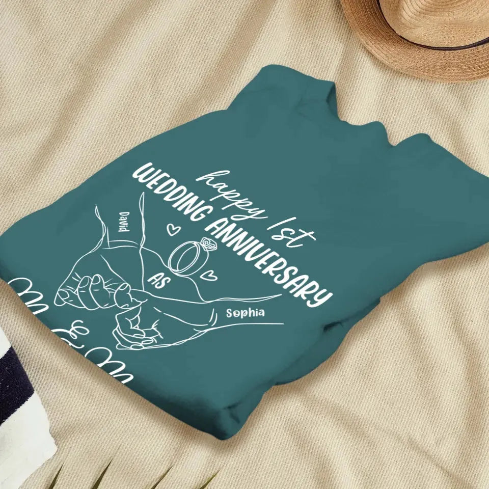 Wishing A Beautiful And Happy Wedding Anniversary - Personalized Gifts For Couples - Unisex Sweater