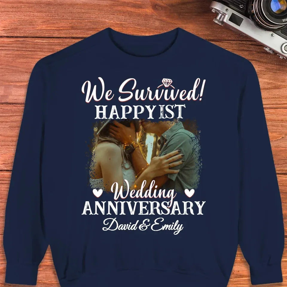 Happy Wedding Anniversary: Forever And Always Yours  - Personalized Gifts For Couples - Unisex Sweater